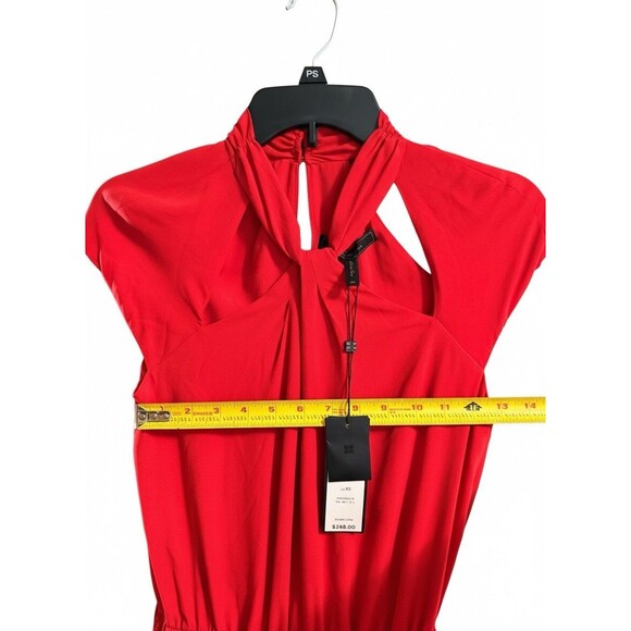 BCBGMaxazria Jumpsuit Red Sleeveless Hidden Pockets Size XS NWT ($248) - Picture 4 of 4